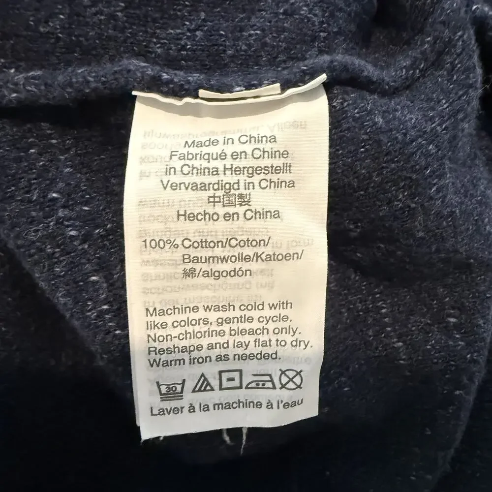 J.CREW Mercantile Sweater‎ Mens Medium Navy Blue Cotton Crewneck Knit Pullover
